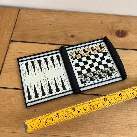 Roots Equipment Travel Backgammon & Chess Arco Mini Game Case Magnetic Pieces - Picture 4 of 6